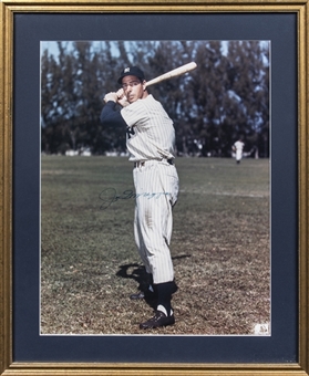Joe DiMaggio Signed 16x20 Framed Photograph (JSA)